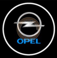 Svítící LED logo projektor Opel ze dveří na silnici, sada 2 ks