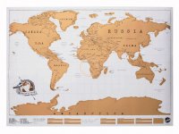 Stírací mapa světa - deluxe 88 x 52 cm