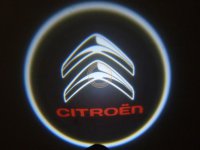 Svítící LED logo projektor CITROEN ze dveří na silnici, sada 2 ks