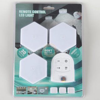 Dekorativn LED hexagon lampiky, 3 ks + dlkov ovldn