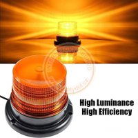 Výstražný LED maják, 12/24V, oranžový, magnet