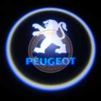 Svítící LED logo projektor PEUGEOT ze dveří na silnici, sada 2 ks