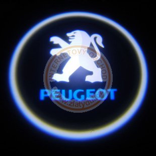 Svtc LED logo projektor PEUGEOT ze dve na silnici, sada 2 ks