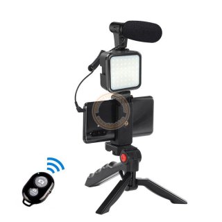 Selfie StudioStand, LED, spou, stativ, mikrofon