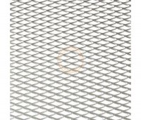 Tuningová mřížka, grill - tahokov ( oko 5 x 12 mm) - stříbrná