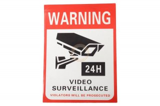 Reflexn samolepka WARNING VIDEO SURVEILLANCE 14 x 10,5 cm