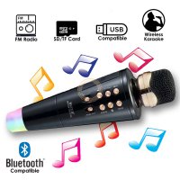 Karaoke mikrofon, MP3, FM, zvukové efekty, bluetooth
