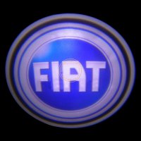 Svtc LED logo projektor FIAT ze dve na silnici, sada 2 ks