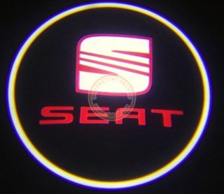 Svtc LED logo projektor SEAT ze dve na silnici, sada 2 ks