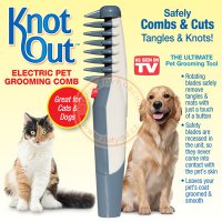 Elektrický rozčesávací kartáč pro psy a kočky, KnotOut