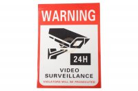Reflexní samolepka WARNING VIDEO SURVEILLANCE 14 x 10,5 cm